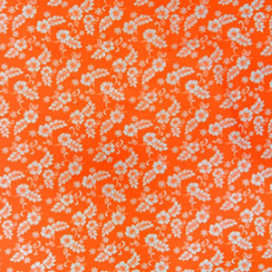 100% Cotton Hawaiian Fabric - Hibiscus - Bright Orange