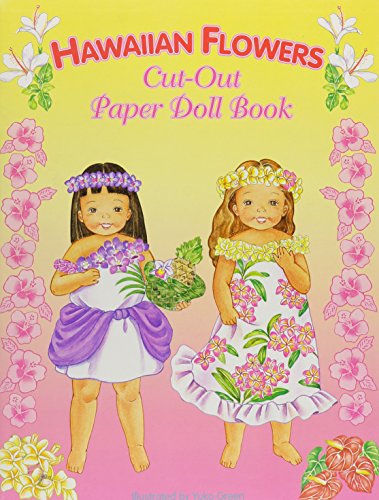 Hawaiian Flowers - Cut Out Paper Doll Activity Book