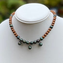 Tahitian Pearl- Sandalwood Tear Drop