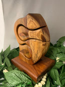 Hawaiian Koa Wood Jewelry Box - Swimming Fishes