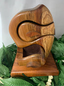 Hawaiian Koa Wood Jewelry Box - Swimming Fishes