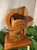 Hawaiian Koa Wood Jewelry Box - Swimming Fishes