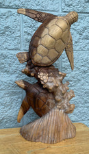 Double Carved Honu Standing