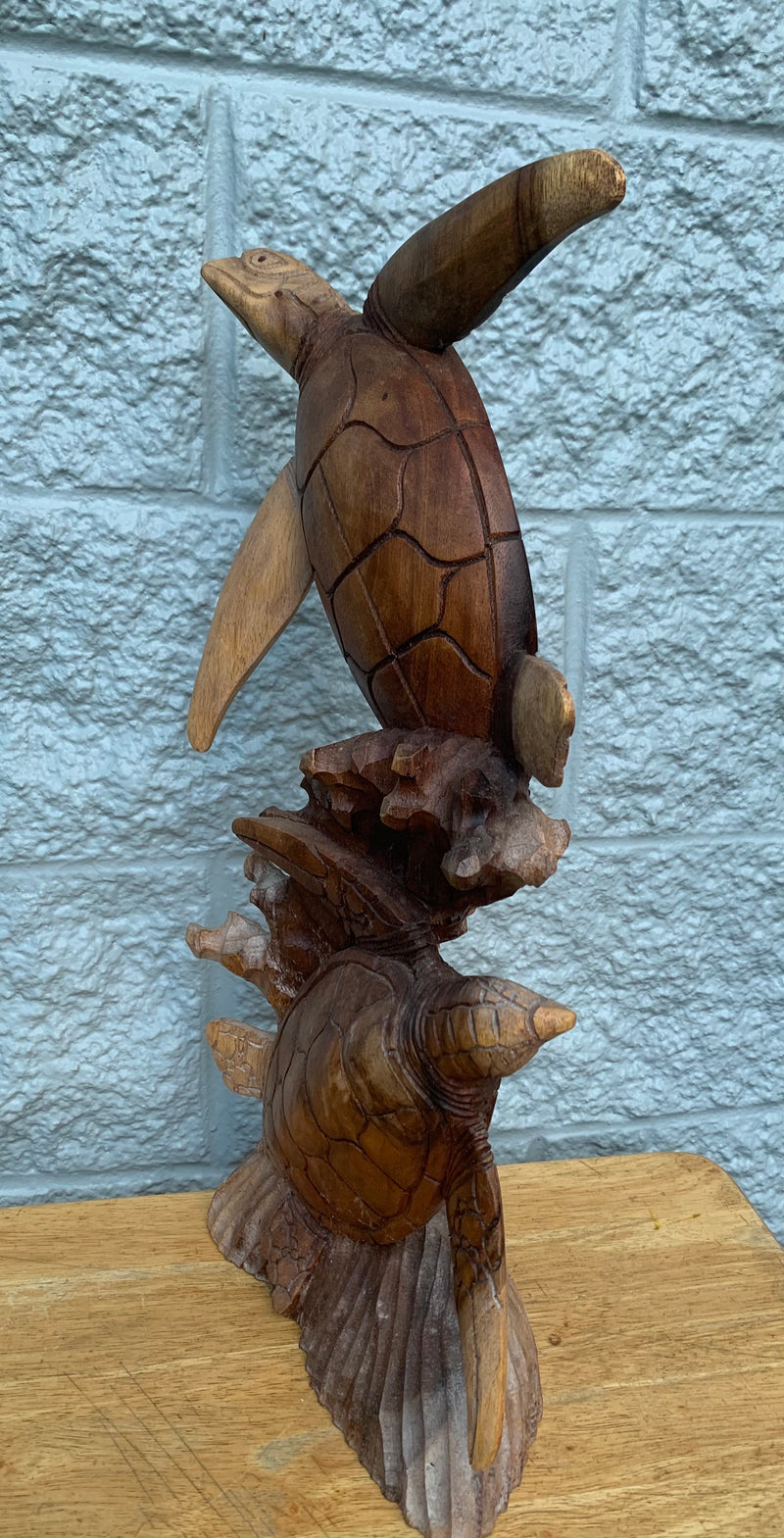 Double Carved Honu Standing