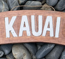 Sign - KAUAI - with 2 Yellow Plumerias