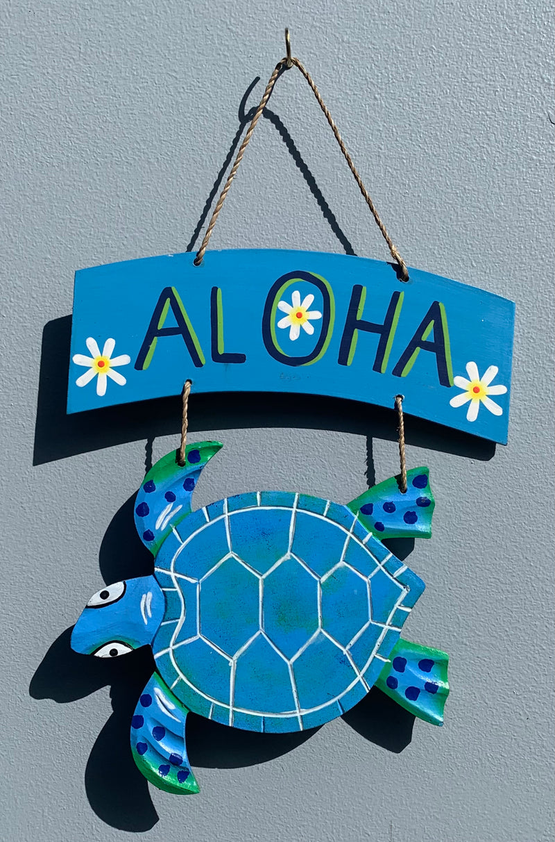 Sign - ALOHA & Honu (Turtle)