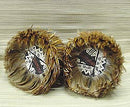 'Uli 'Uli Natural Feathers with Tapa Cloth Double Feather Row