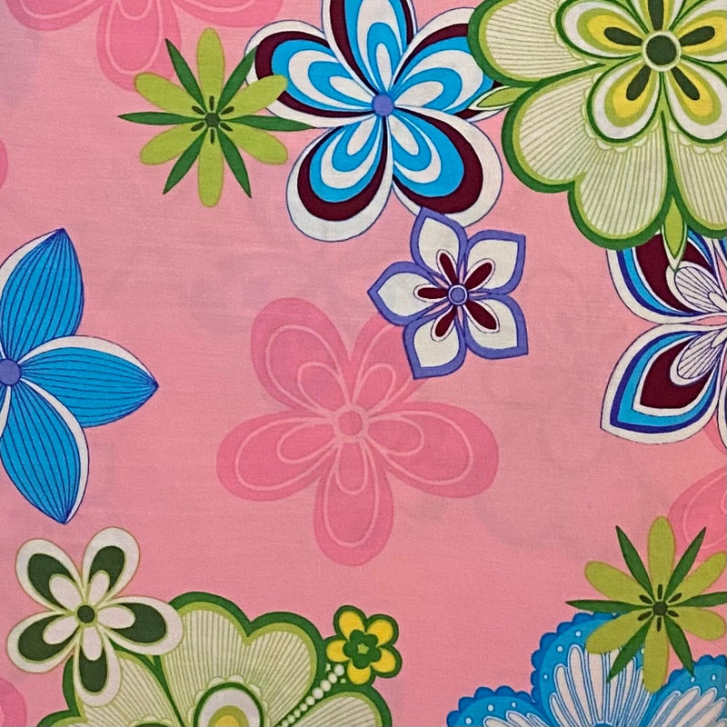 100% Cotton Hawaiian Fabric - Retro Plumerias